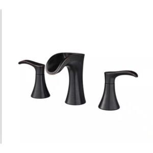 Brea 8 in. Widespread 2-Handle Waterfall Bathroom Faucet in Tuscan Bronze